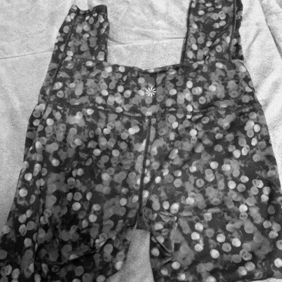 Athleta Leggings Woman Small Grey Chaturanga Spotted yoga workout - Picture 6 of 7